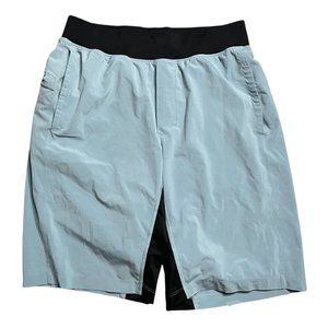 Lululemon T.H.E. Short 11" Linerless light steel blue black M medium active